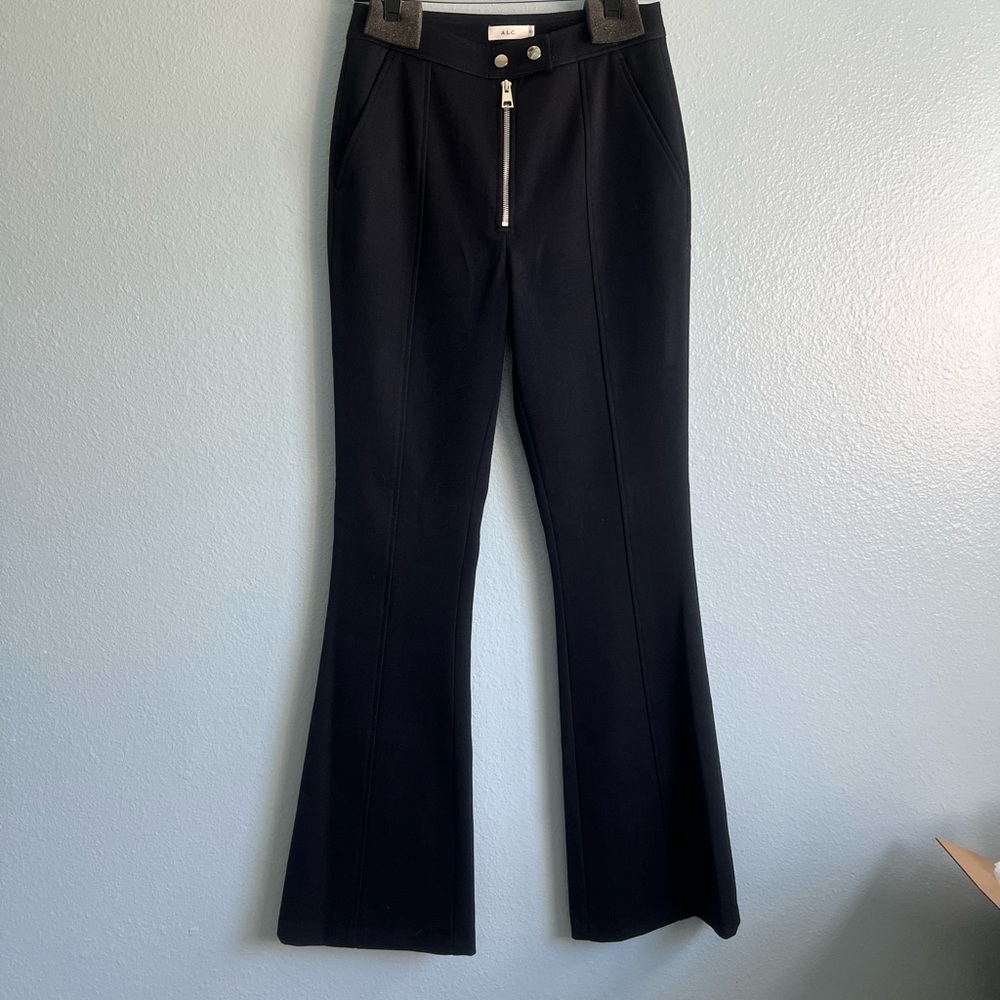 A.l.c. Navy wool long flare pants size 2